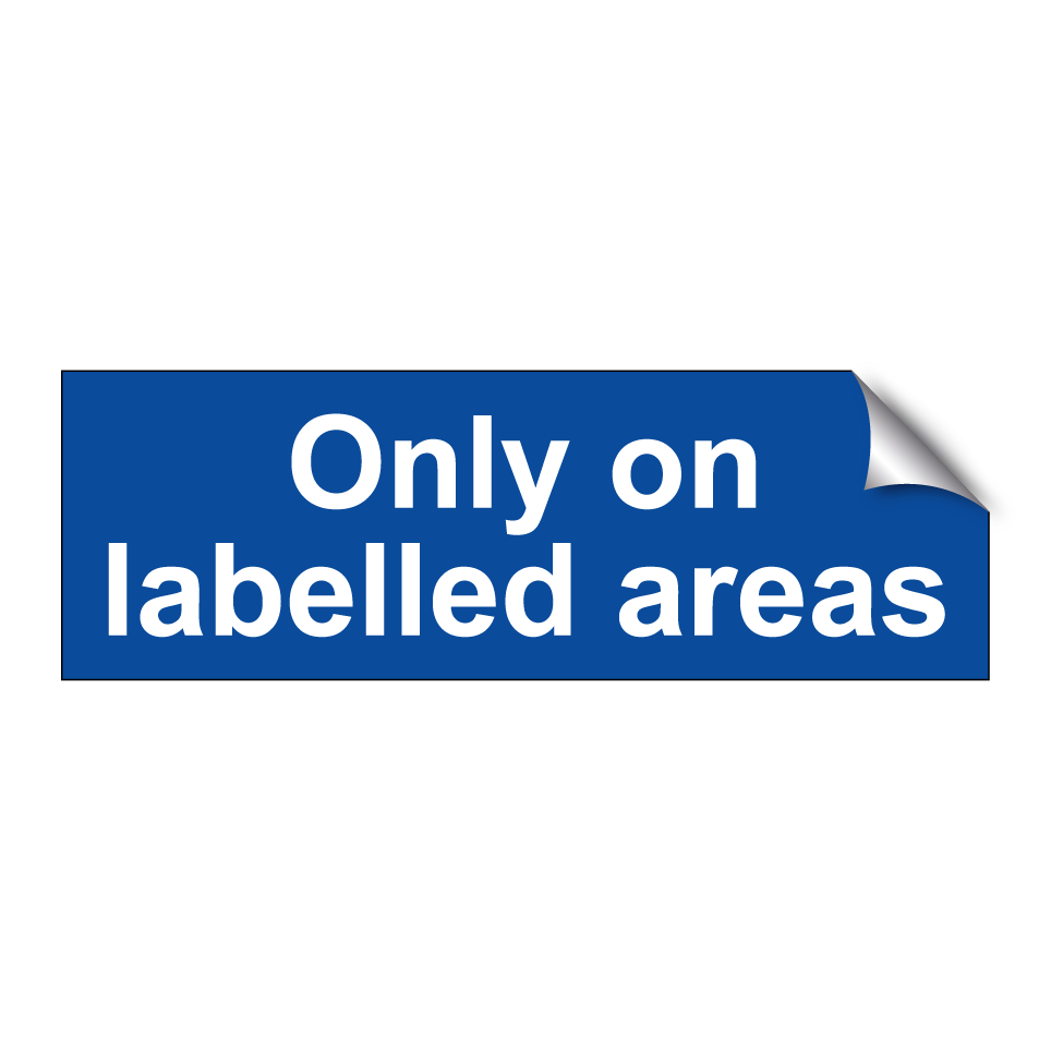 Only on labelled areas