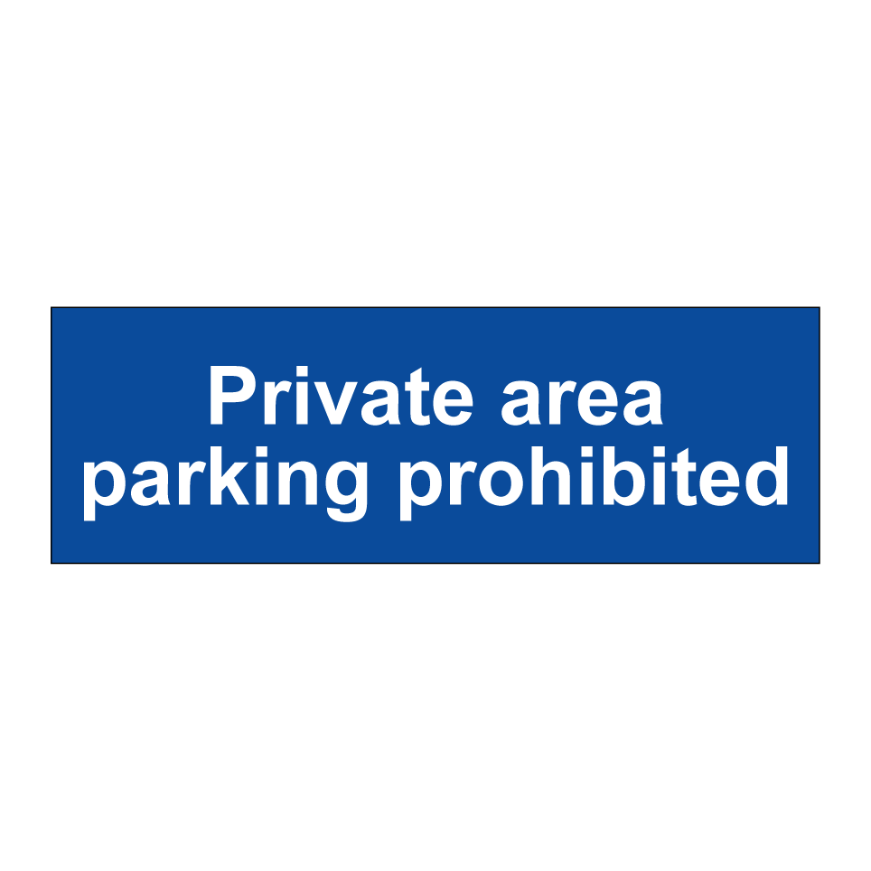 Private area parking prohibited