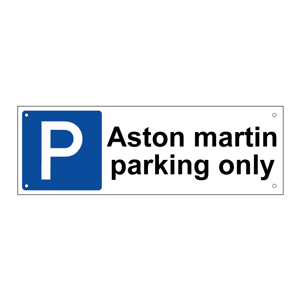 Aston martin parking only