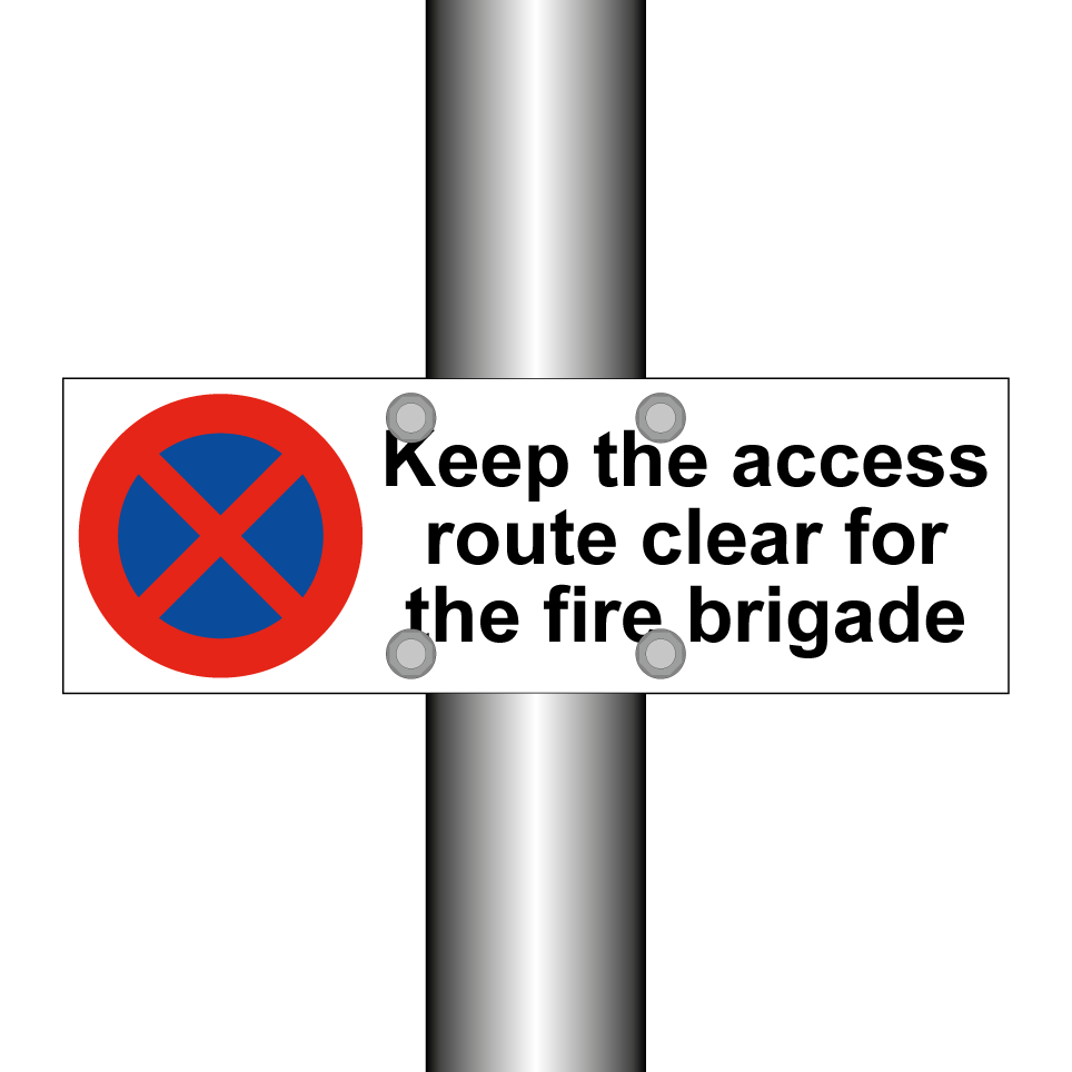 Keep the access route clear for the fire brigade