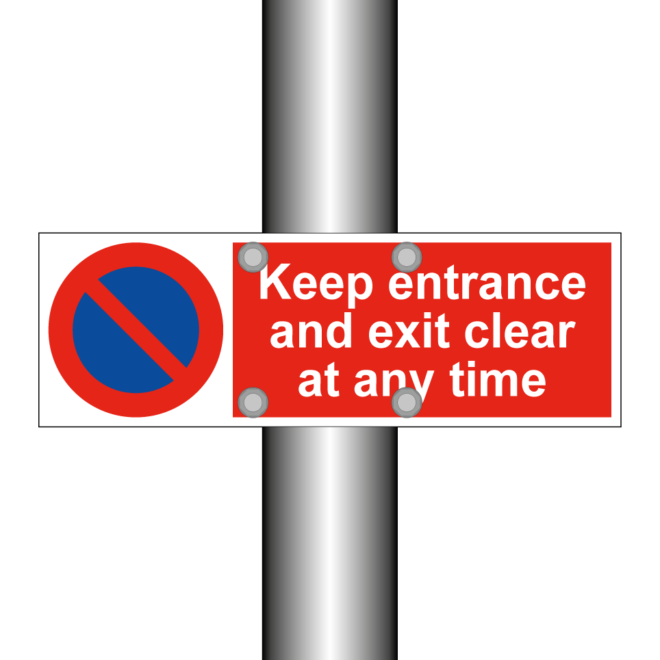 Keep entrance and exit clear at any time