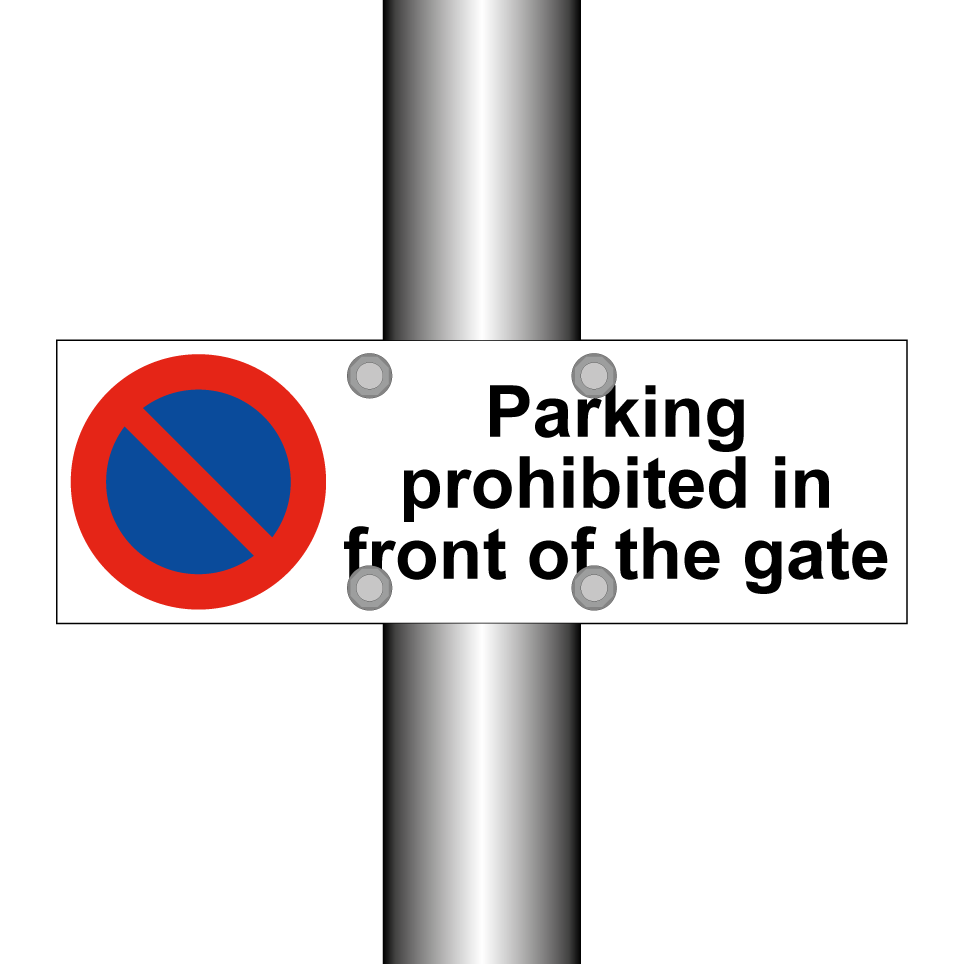 Parking prohibited in front of the gate