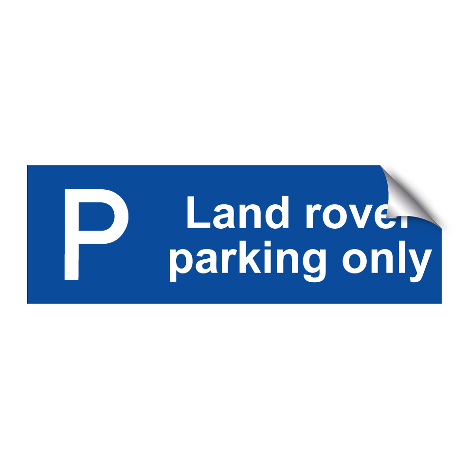 Land rover parking only
