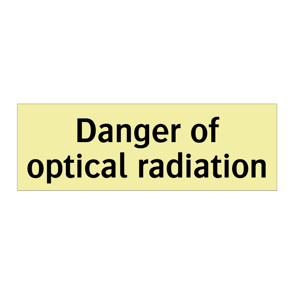 Danger of optical radiation