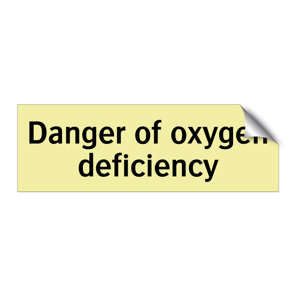Danger of oxygen deficiency