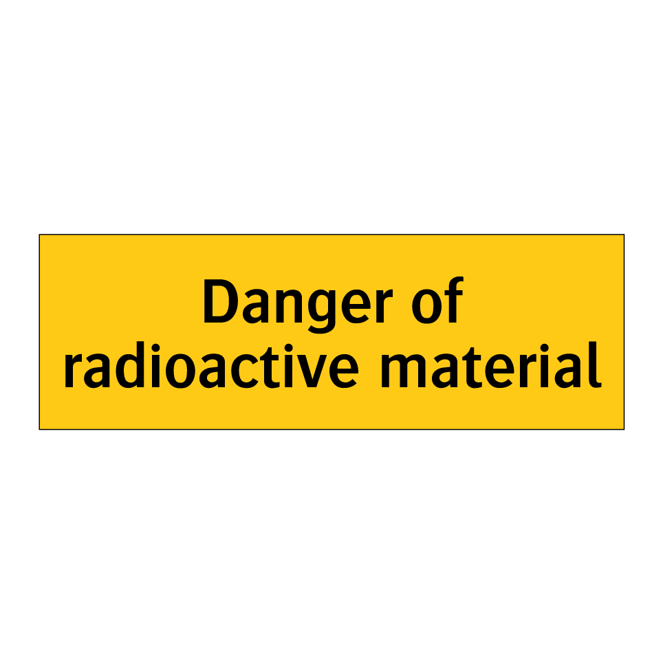 Danger of radioactive material