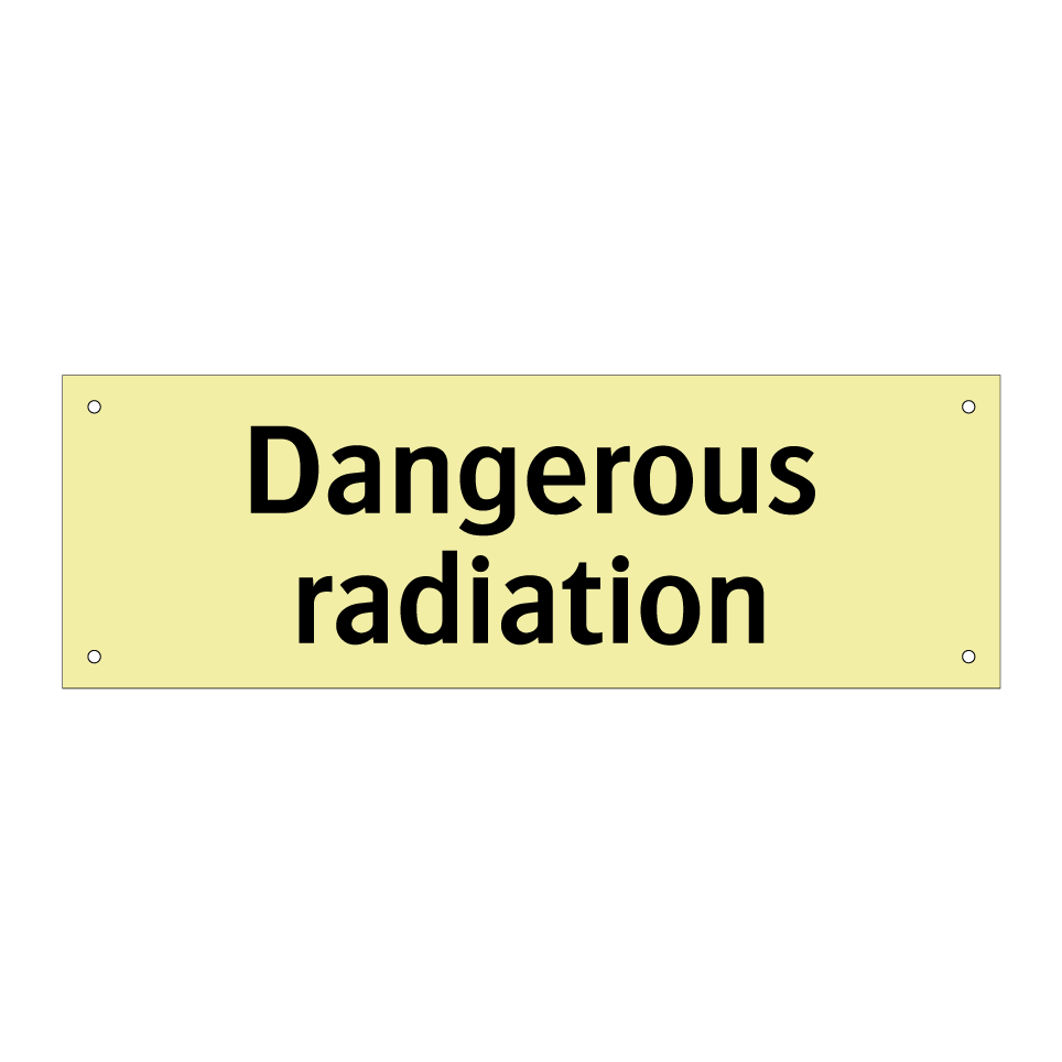 Dangerous radiation