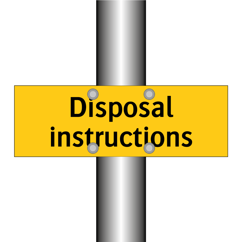 Disposal instructions