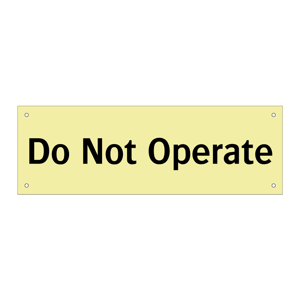 Do Not Operate