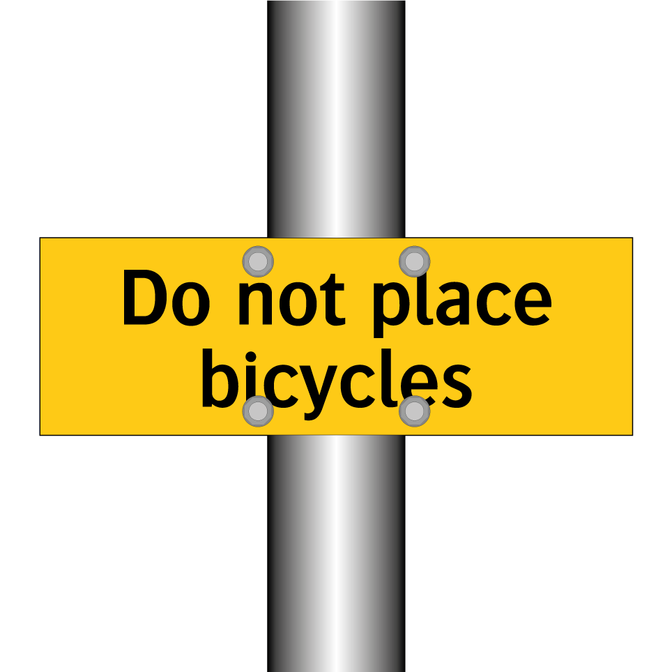 Do not place bicycles