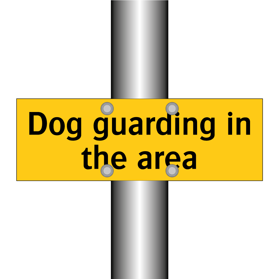 Dog guarding in the area