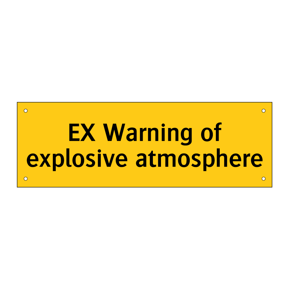EX Warning of explosive atmosphere