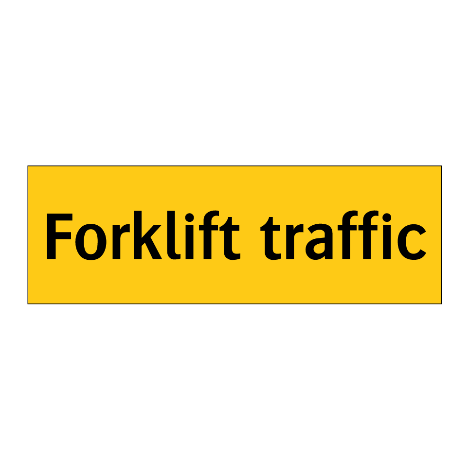 Forklift traffic