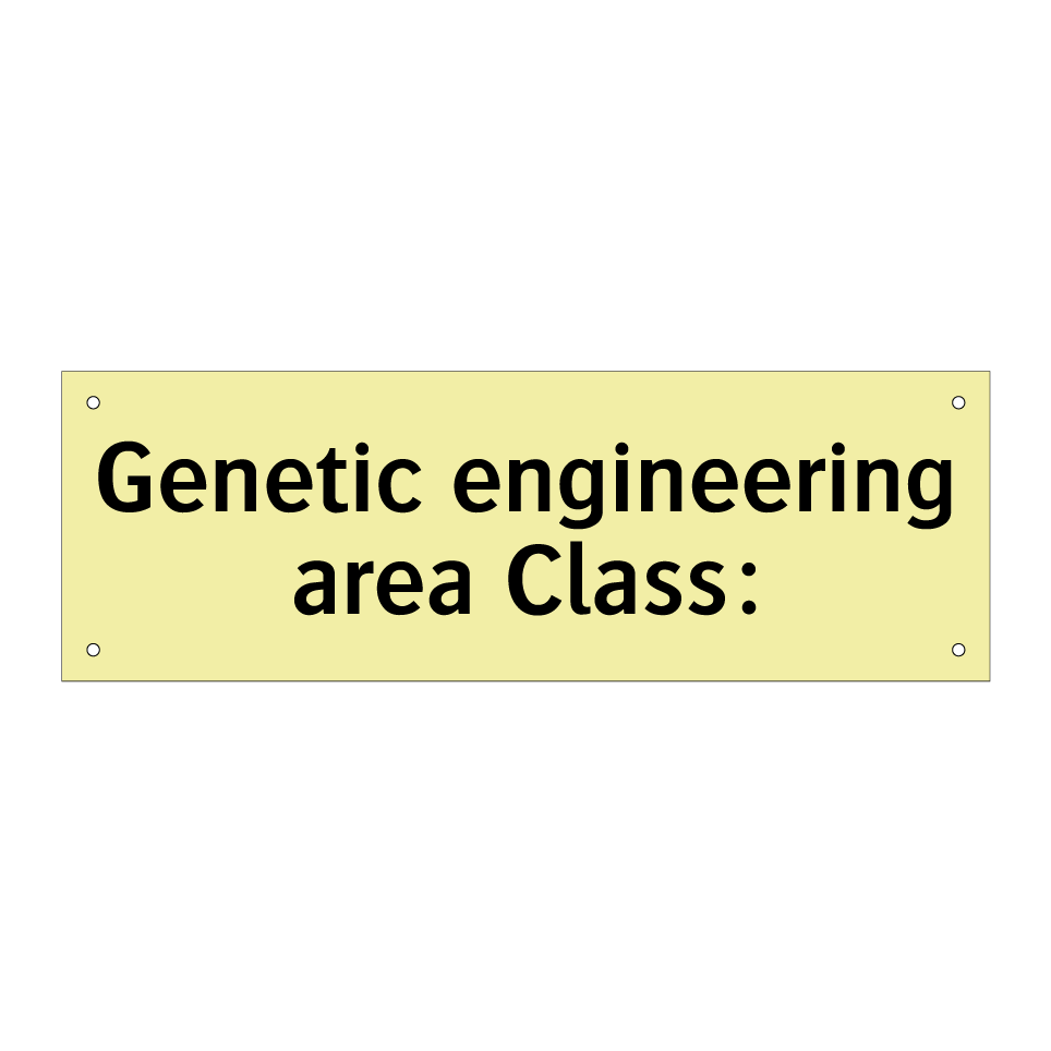 Genetic engineering area Class:
