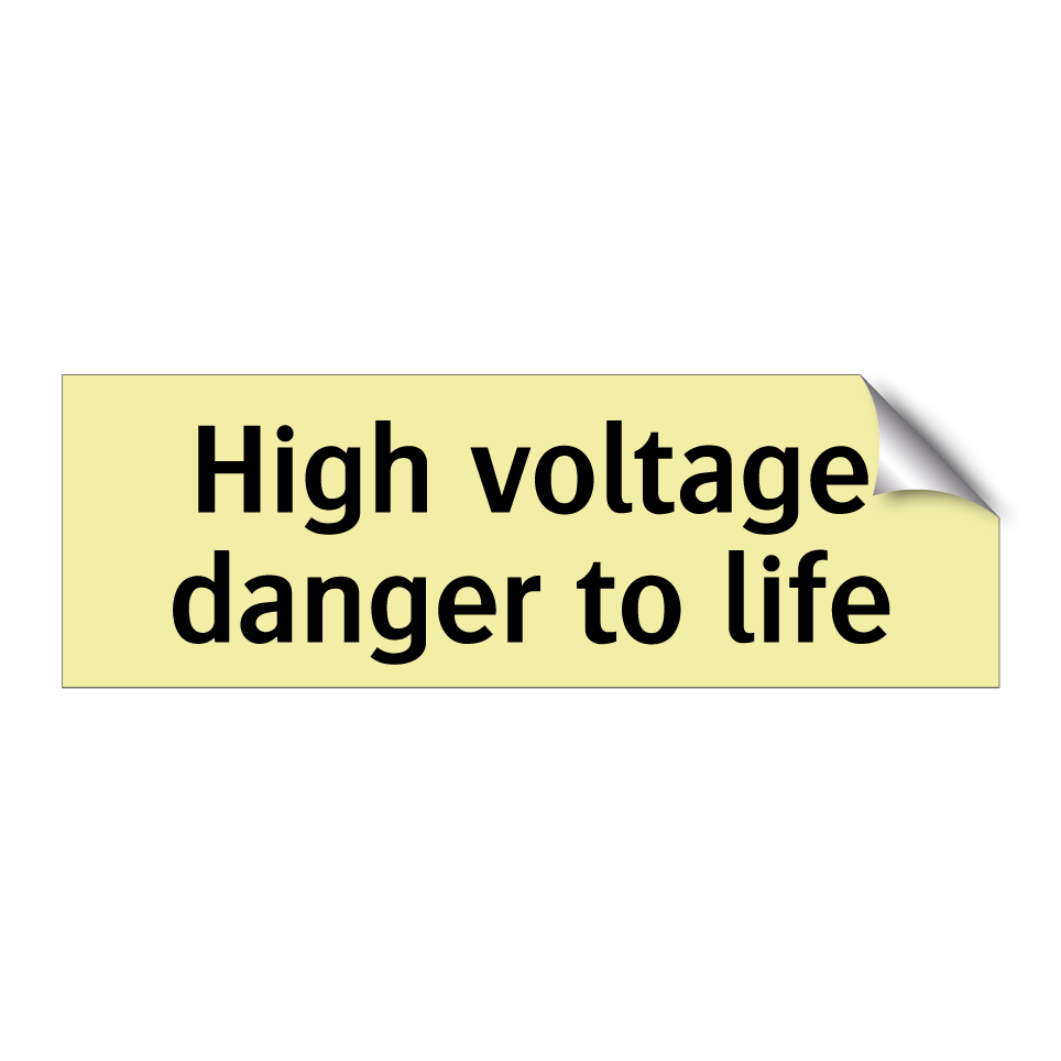 High voltage danger to life