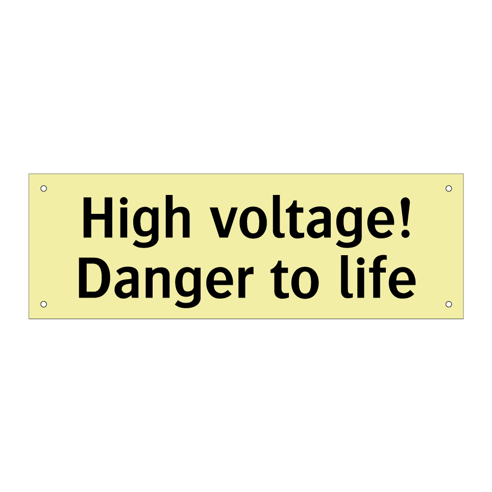 High voltage! Danger to life