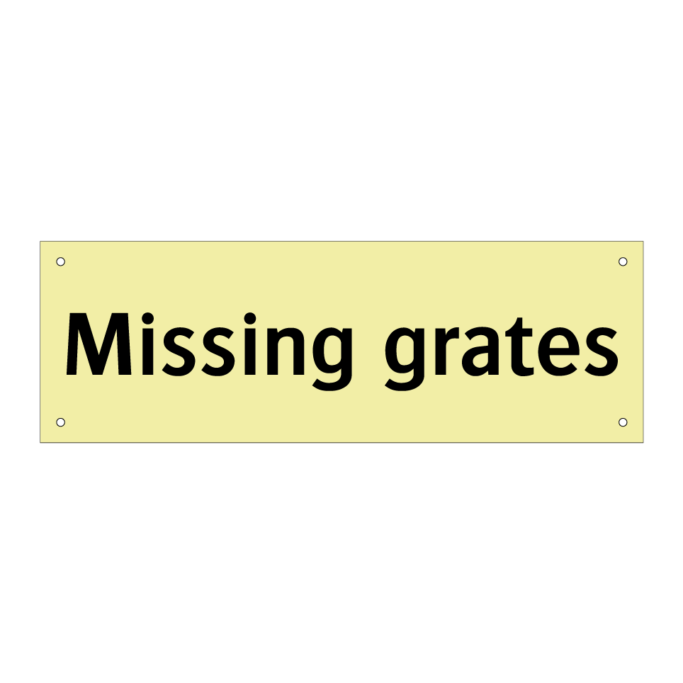 Missing grates