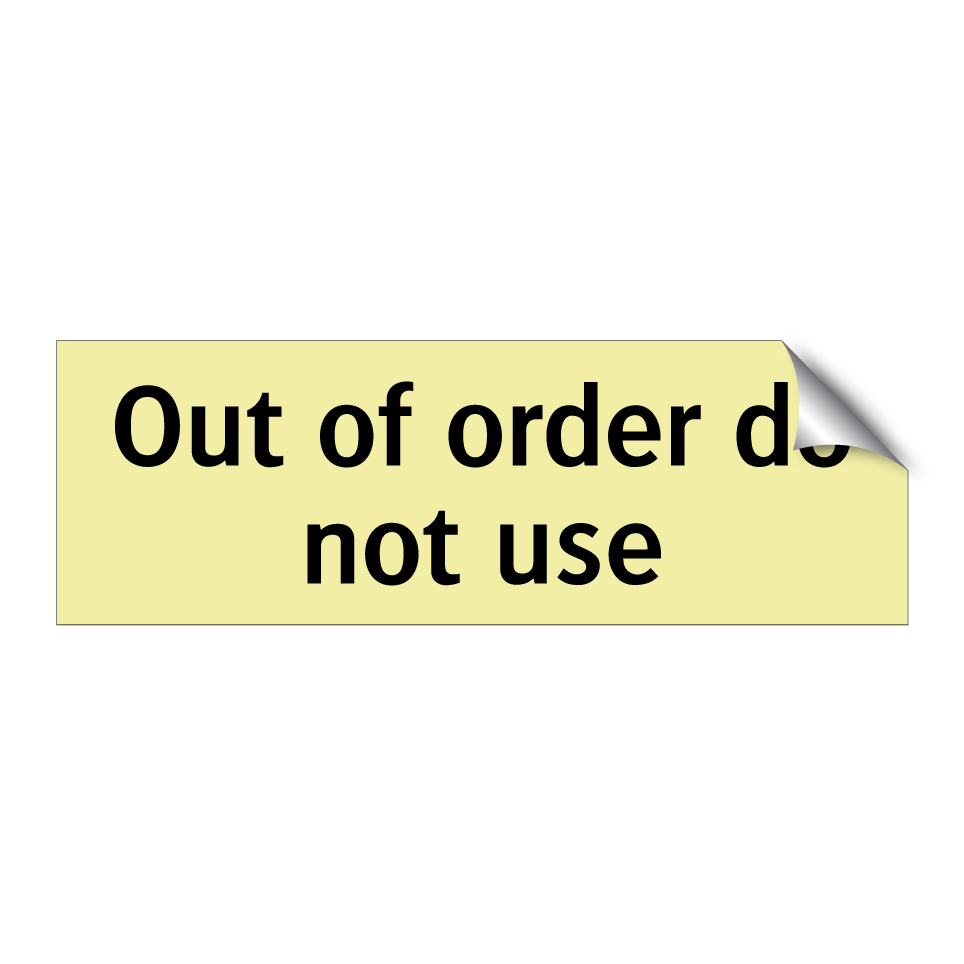 Out of order do not use