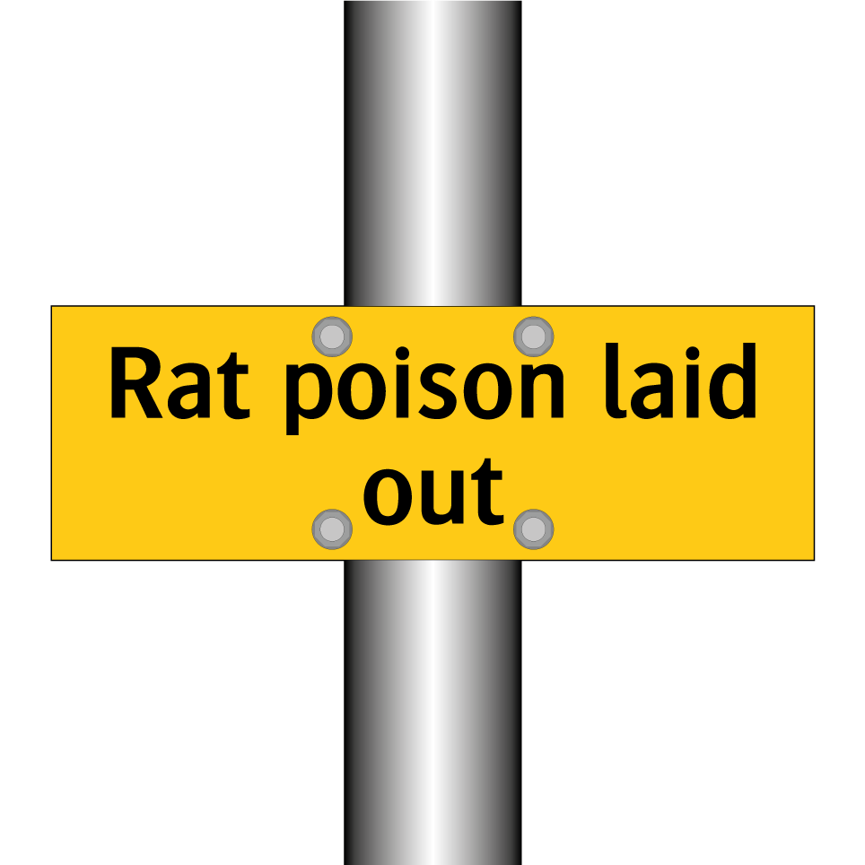 Rat poison laid out