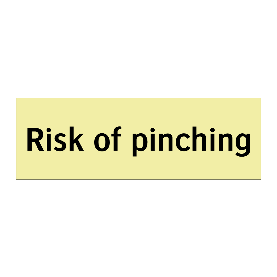 Risk of pinching