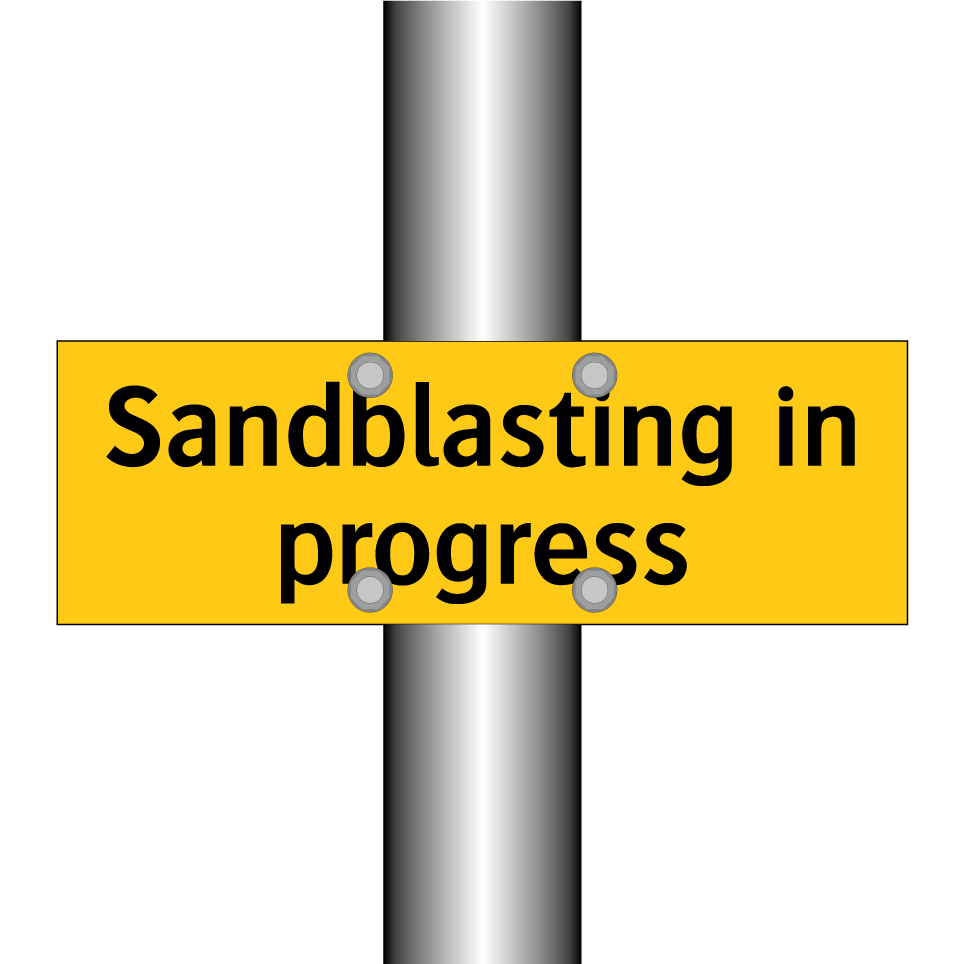 Sandblasting in progress
