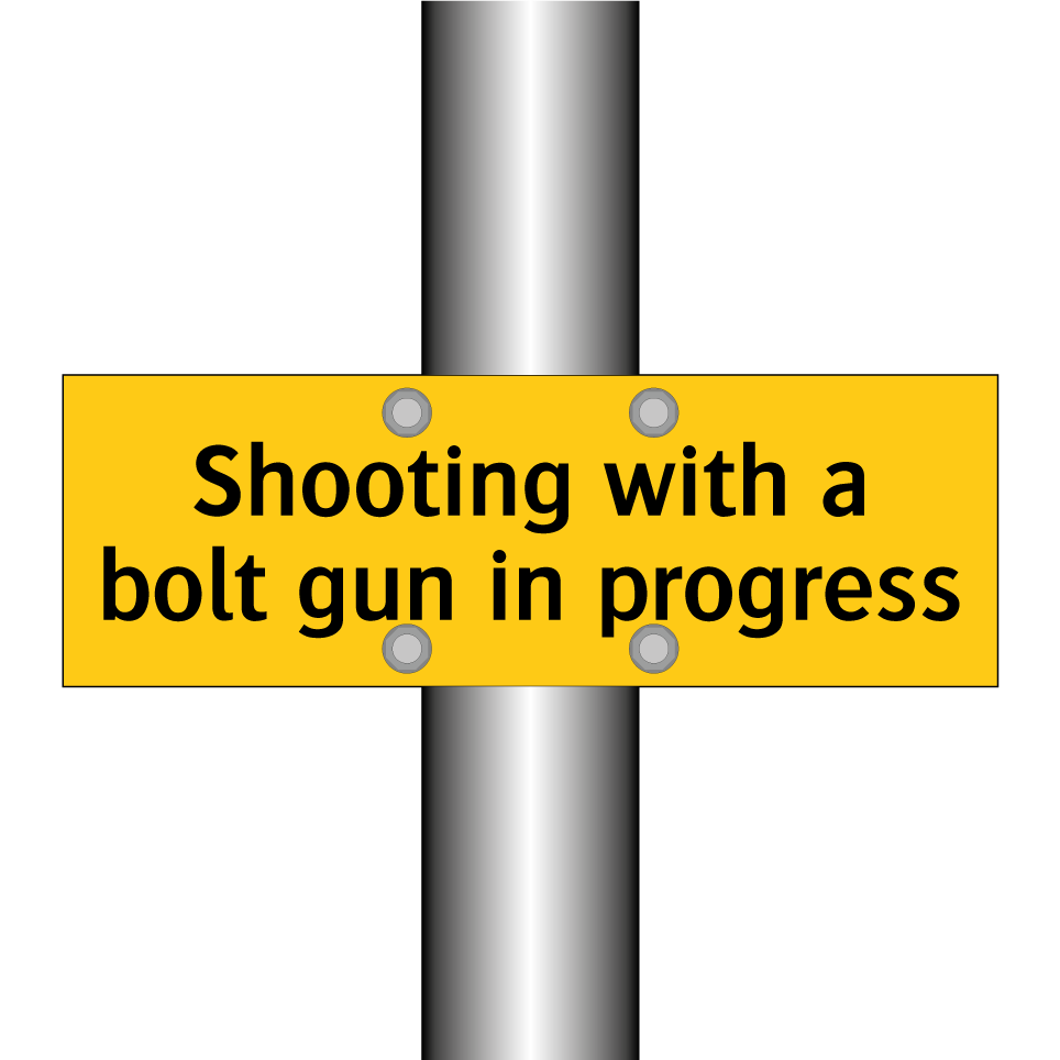 Shooting with a bolt gun in progress