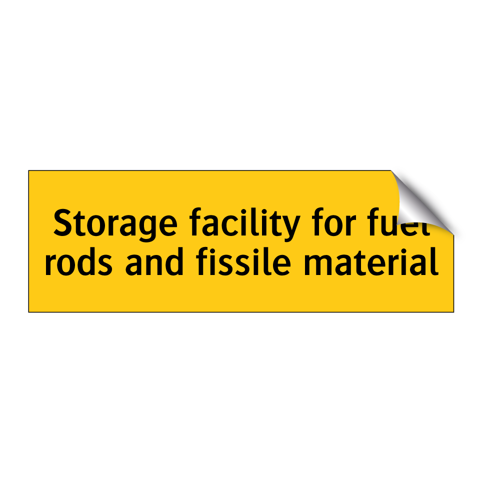 Storage facility for fuel rods and fissile material