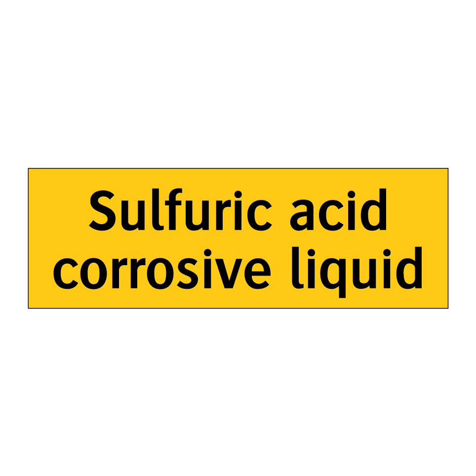 Sulfuric acid corrosive liquid