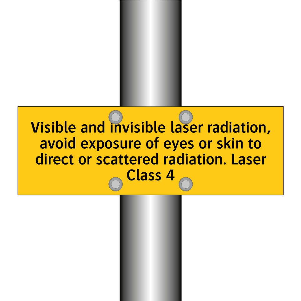 Visible and invisible laser radiation, avoid exposure of eyes or skin to direct or scattered radiation. Laser Class 4