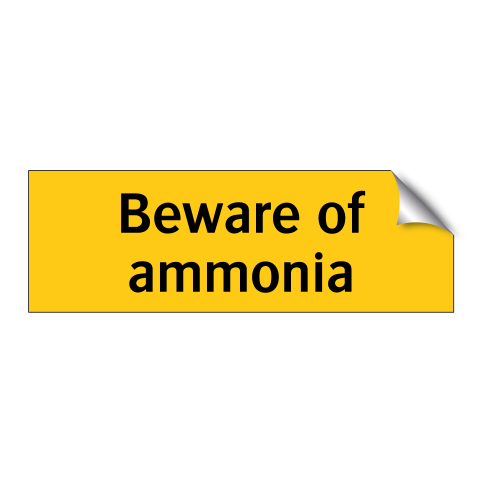 Beware of ammonia