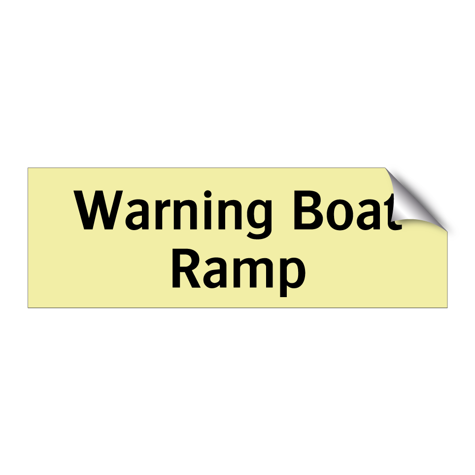 Warning Boat Ramp