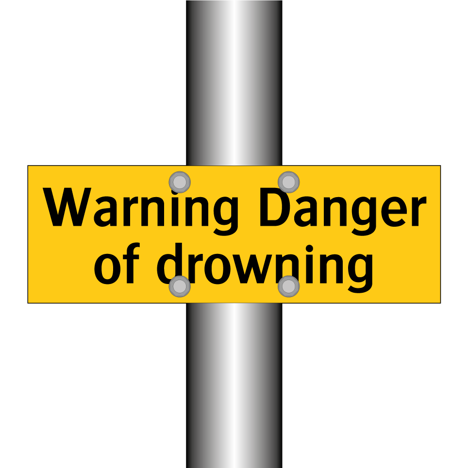 Warning Danger of drowning