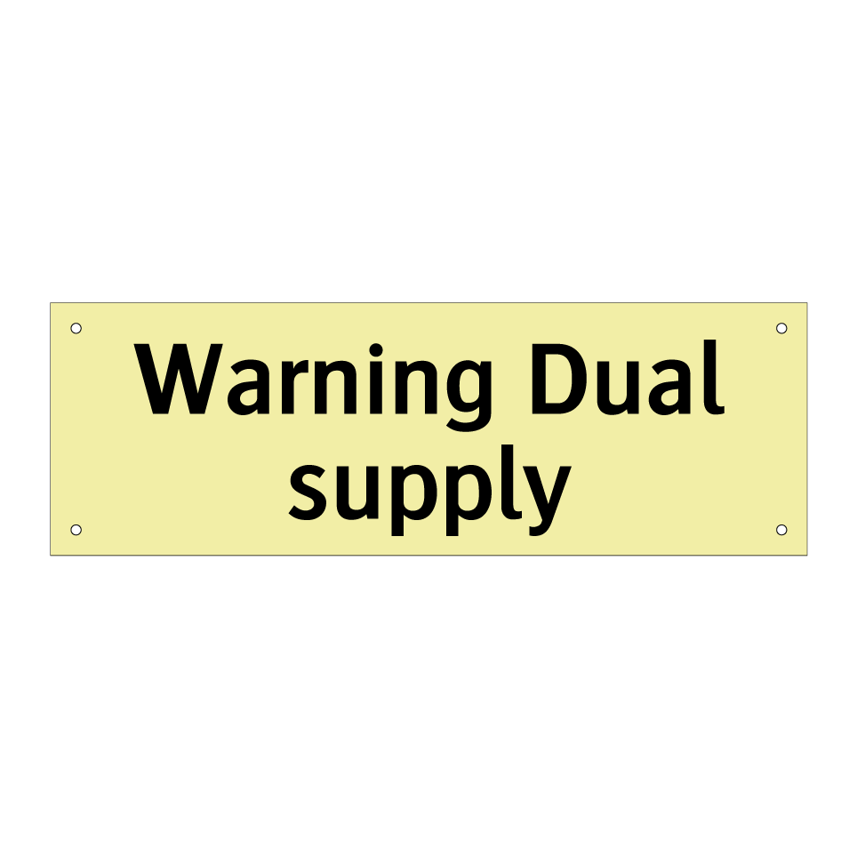 Warning Dual supply