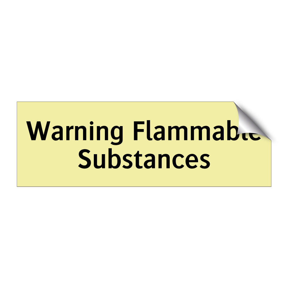 Warning Flammable Substances