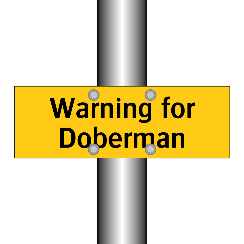 Warning for Doberman