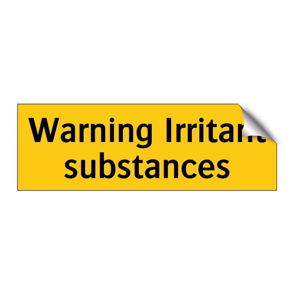 Warning Irritant substances