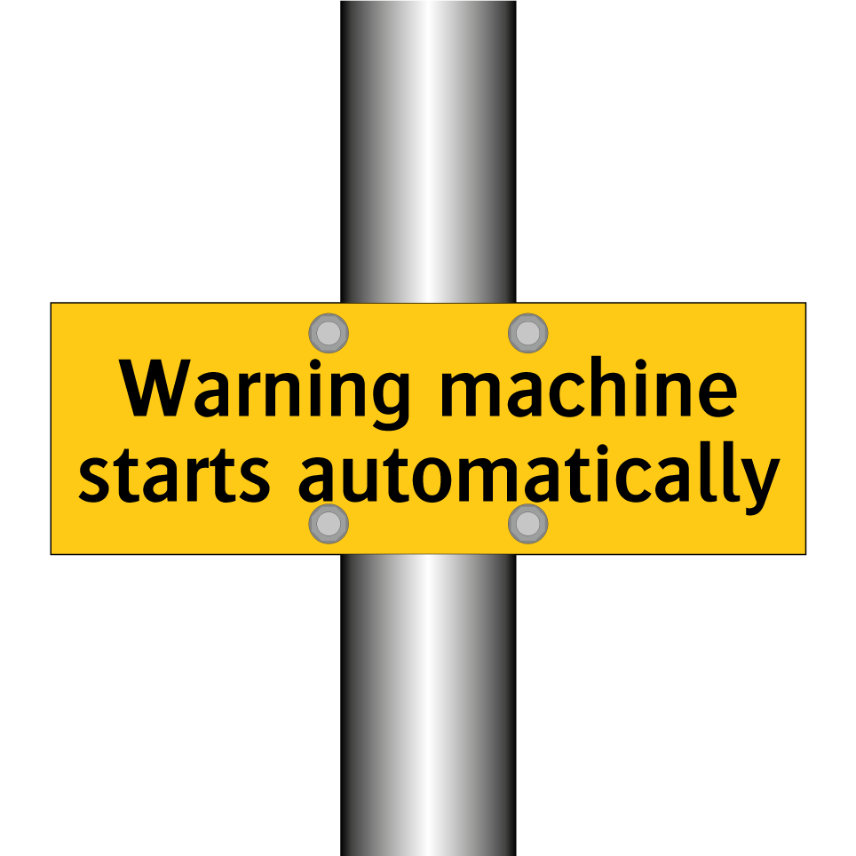 Warning machine starts automatically