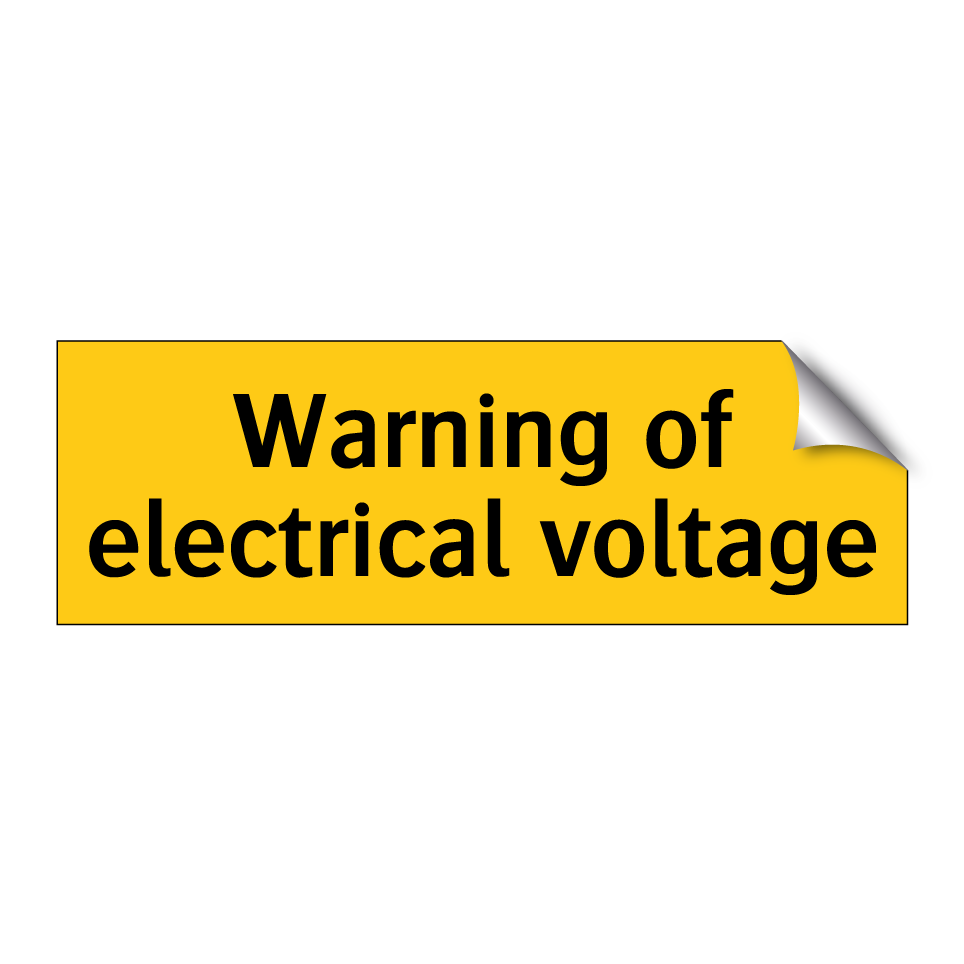 Warning of electrical voltage
