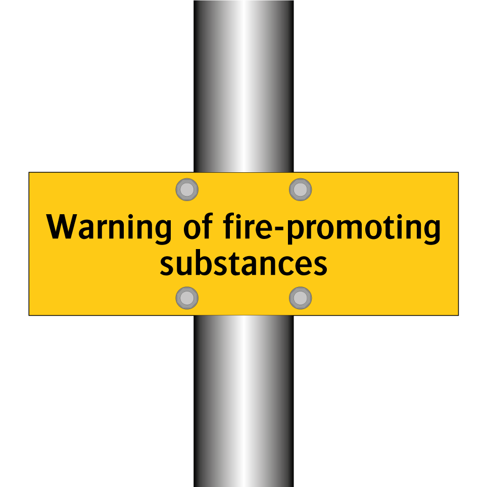 Warning of fire-promoting substances