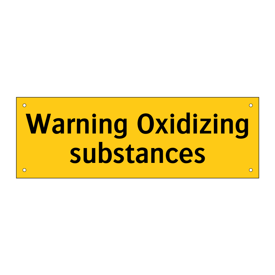Warning Oxidizing substances