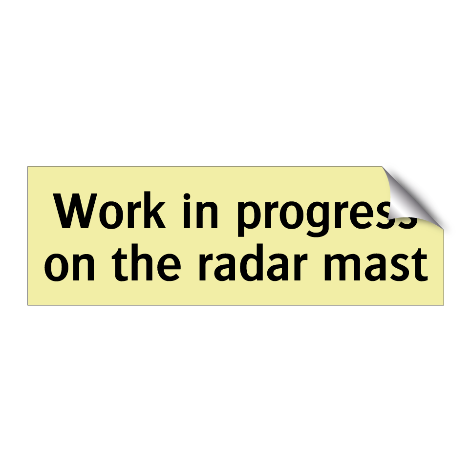 Work in progress on the radar mast