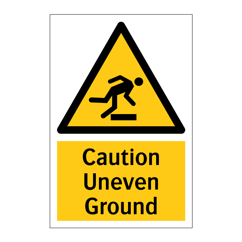 Caution Uneven Ground