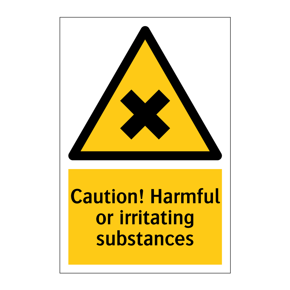 Caution! Harmful or irritating substances