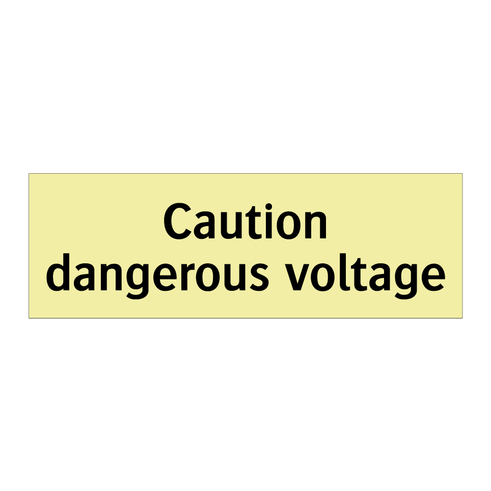 Caution dangerous voltage
