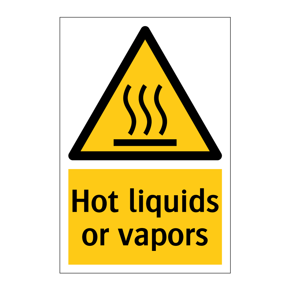 Hot liquids or vapors