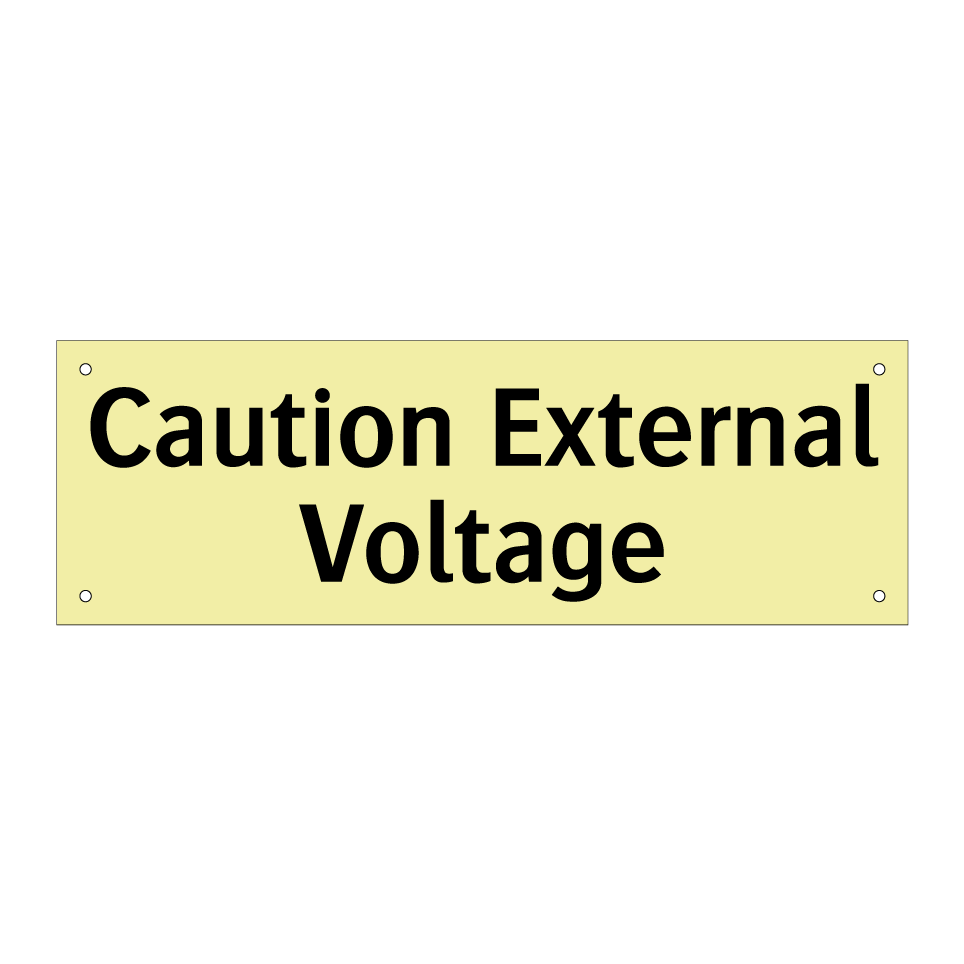 Caution External Voltage