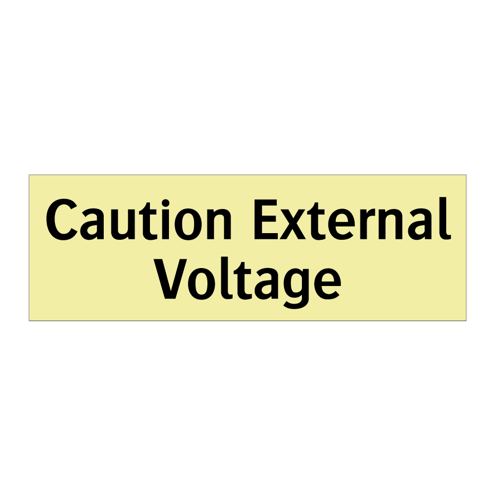 Caution External Voltage