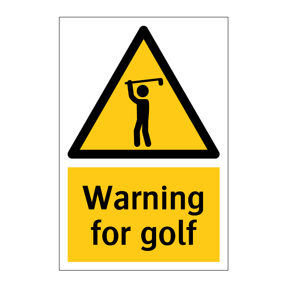 Warning for golf