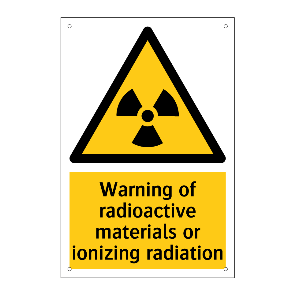 Warning of radioactive materials or ionizing radiation