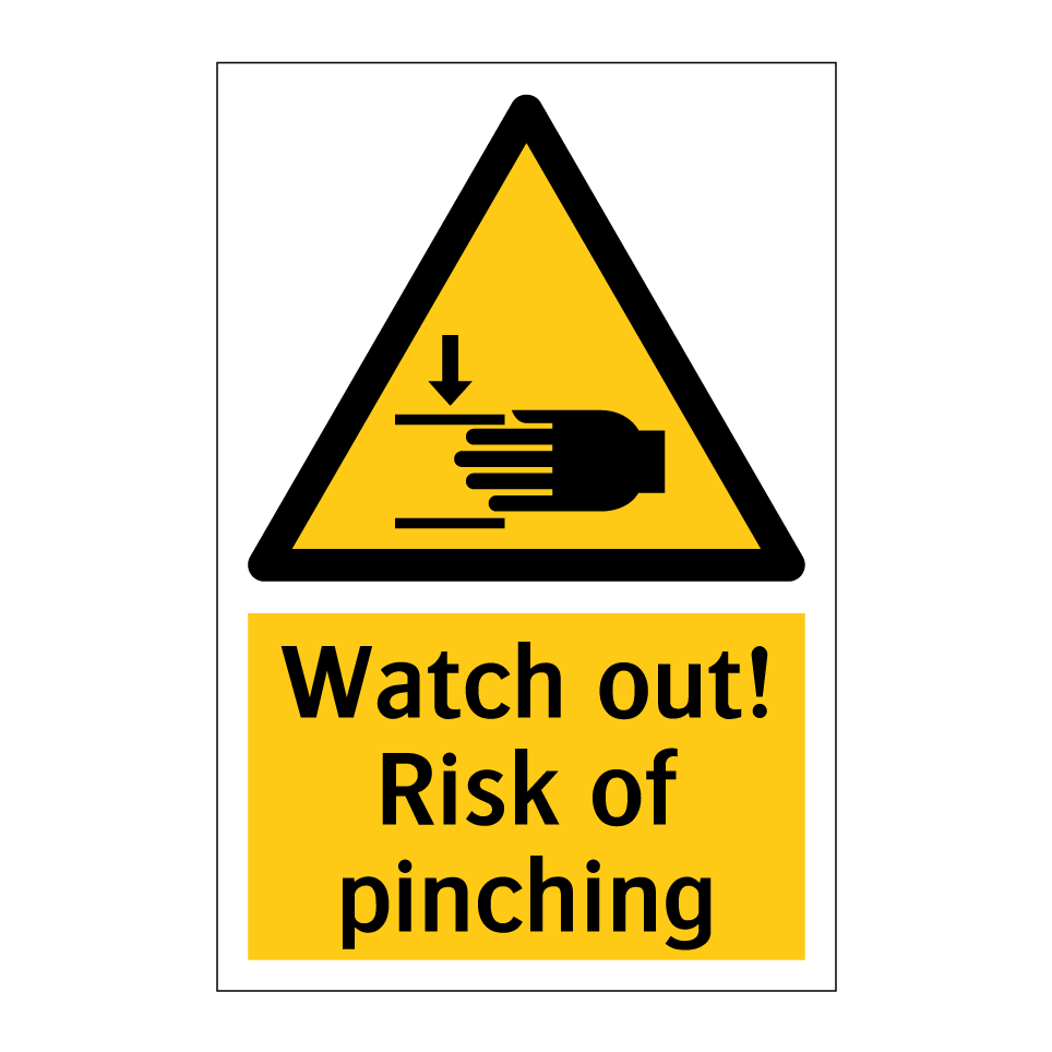 Watch out! Risk of pinching